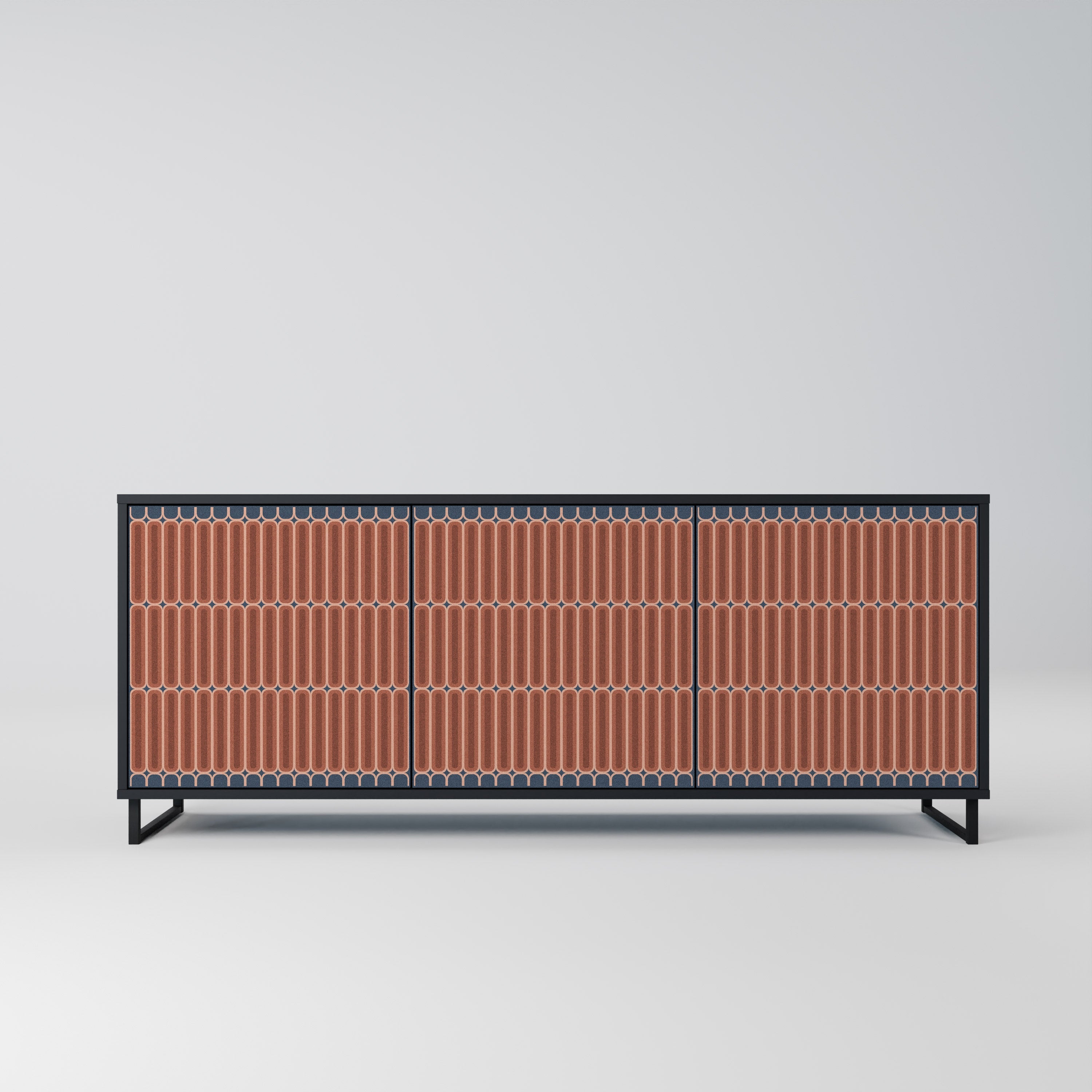 HYPNOTIC GATE 3-Door Sideboard in Black Finish