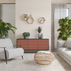 HYPNOTIC GATE 3-Door Sideboard in Black Finish