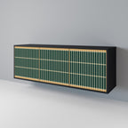 ILUSION GATE 3-Door Sideboard in Black Finish