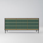 ILUSION GATE 3-Door Sideboard in Black Finish