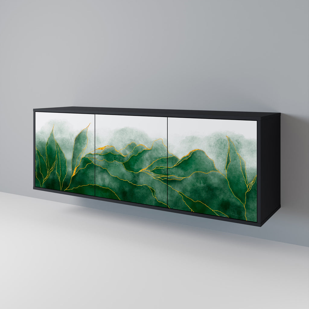 EXPENSIVE NATURE 3-Door Sideboard in Black Finish