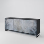 MUTED ARC 3-Door Sideboard in Black Finish