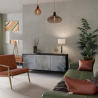 MUTED ARC 3-Door Sideboard in Black Finish