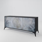 MUTED ARC 3-Door Sideboard in Black Finish