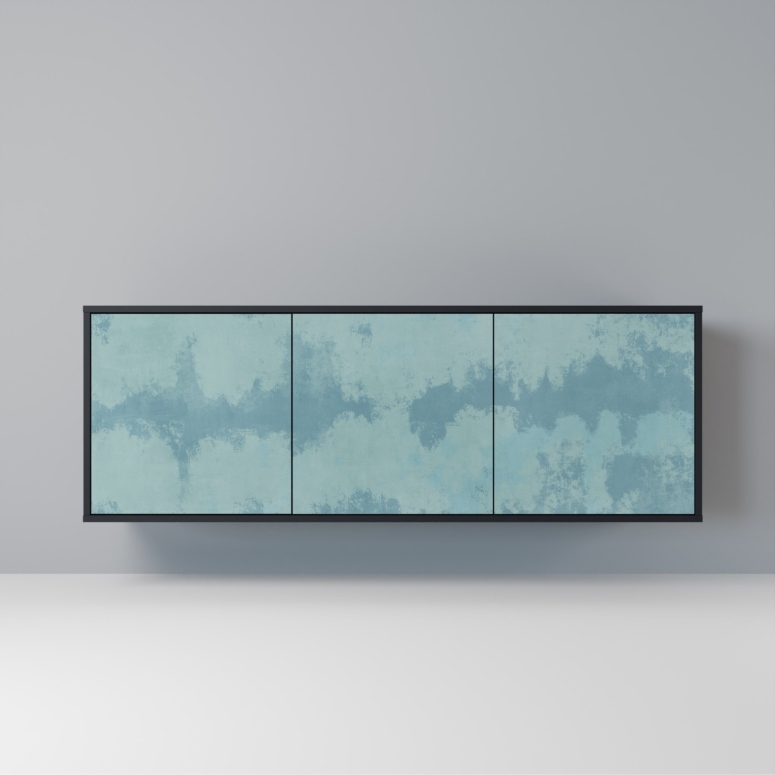 SKY WASH 3-Door Sideboard in Black Finish