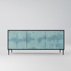 SKY WASH 3-Door Sideboard in Black Finish