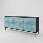 SKY WASH 3-Door Sideboard in Black Finish