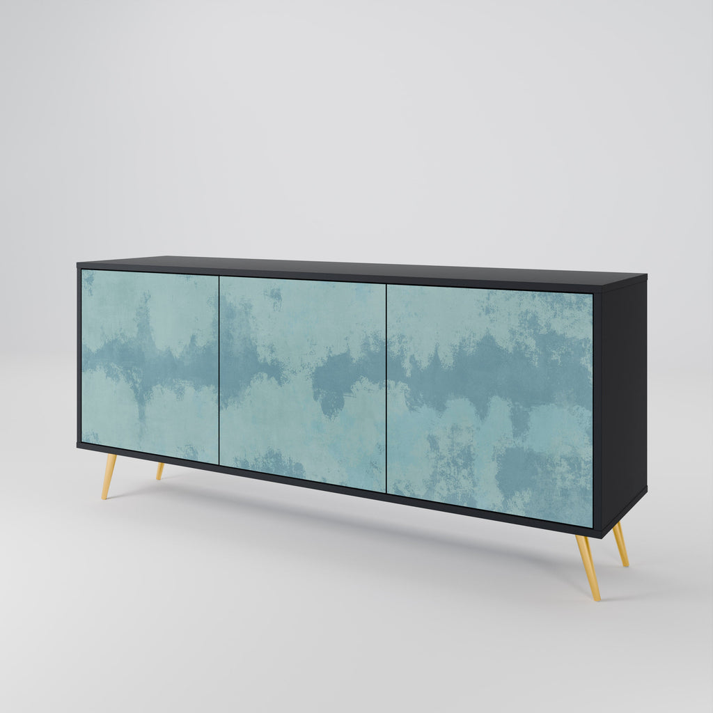 SKY WASH 3-Door Sideboard in Black Finish