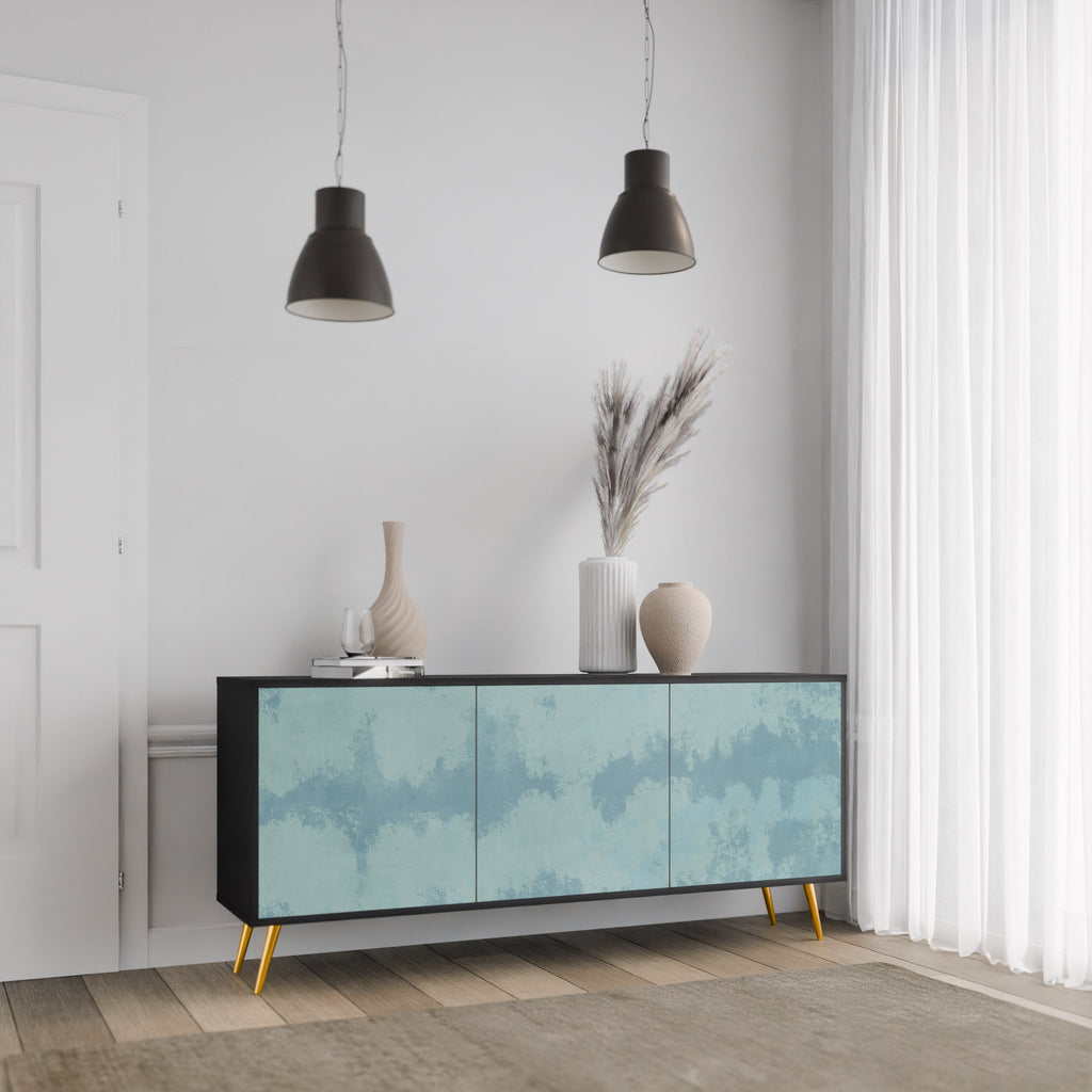SKY WASH 3-Door Sideboard in Black Finish