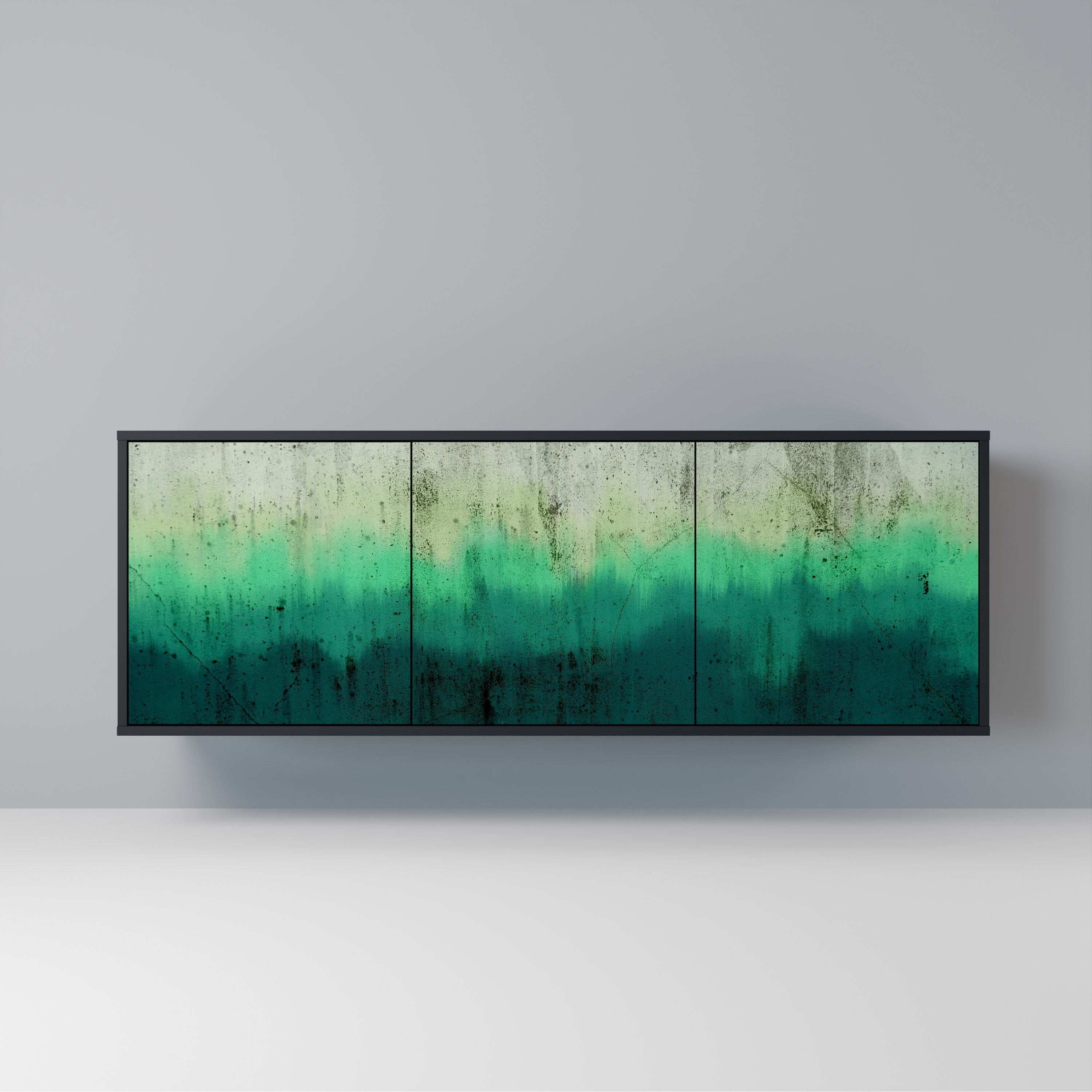 NORTHERN LIGHTS 3-Door Sideboard in Black Finish