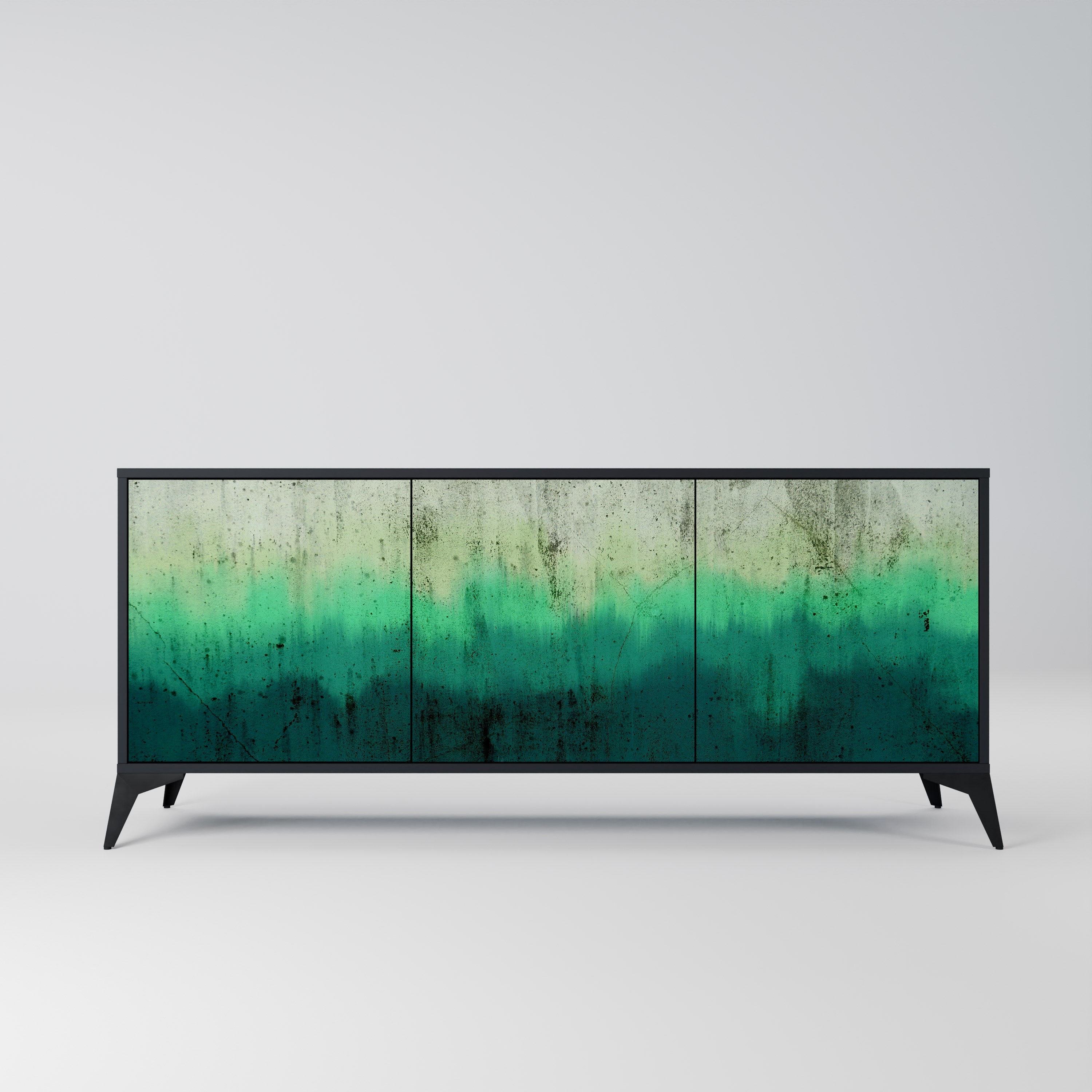 NORTHERN LIGHTS 3-Door Sideboard in Black Finish