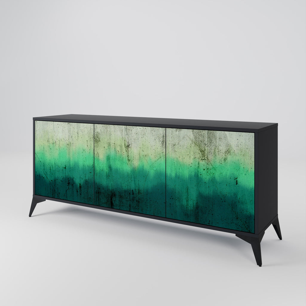 NORTHERN LIGHTS 3-Door Sideboard in Black Finish