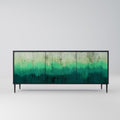 NORTHERN LIGHTS 3-Door Sideboard in Black Finish