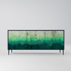 NORTHERN LIGHTS 3-Door Sideboard in Black Finish