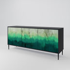 NORTHERN LIGHTS 3-Door Sideboard in Black Finish