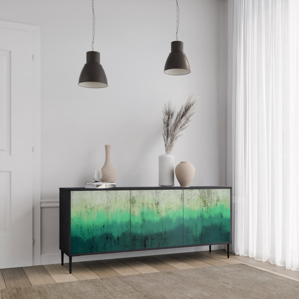 NORTHERN LIGHTS 3-Door Sideboard in Black Finish
