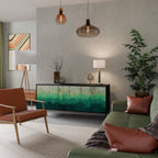 NORTHERN LIGHTS 3-Door Sideboard in Black Finish