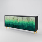 NORTHERN LIGHTS 3-Door Sideboard in Black Finish