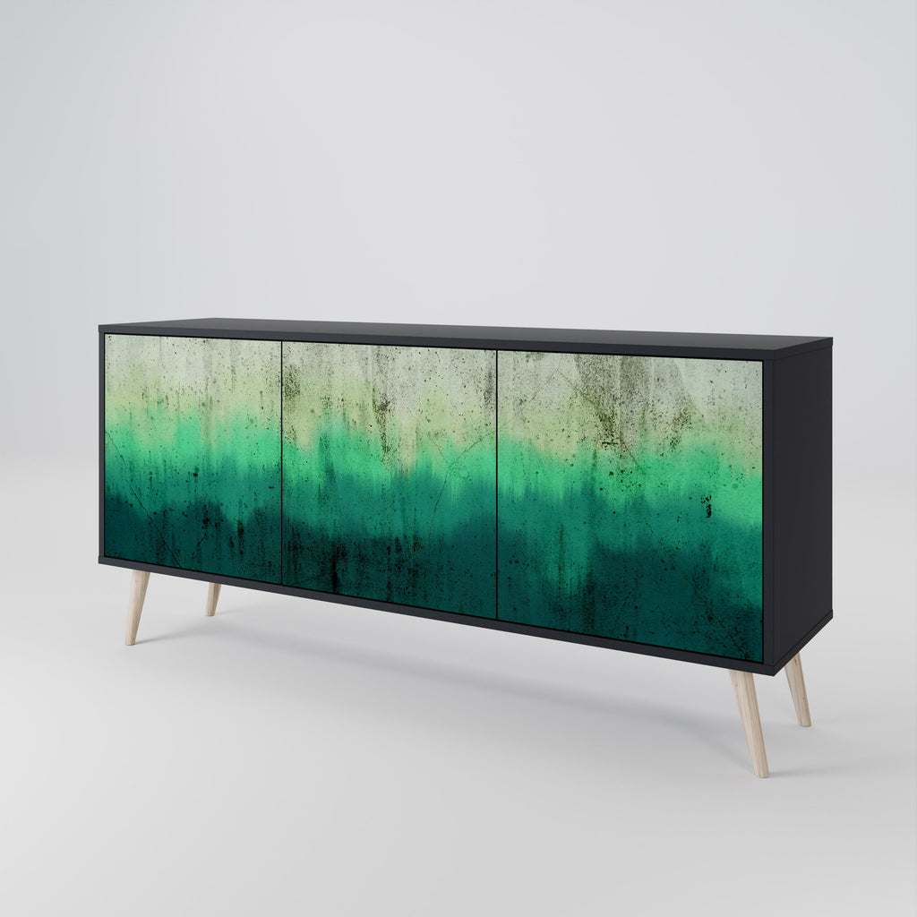 NORTHERN LIGHTS 3-Door Sideboard in Black Finish