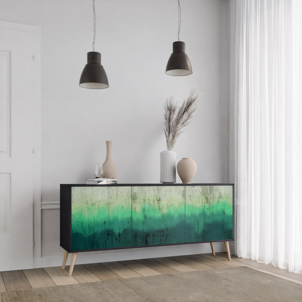 NORTHERN LIGHTS 3-Door Sideboard in Black Finish