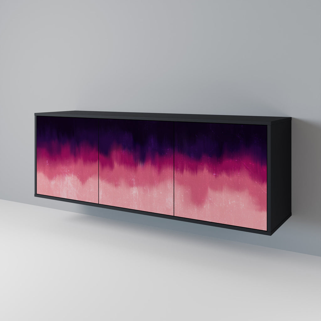 AURORA BOREALIS 3-Door Sideboard in Black Finish