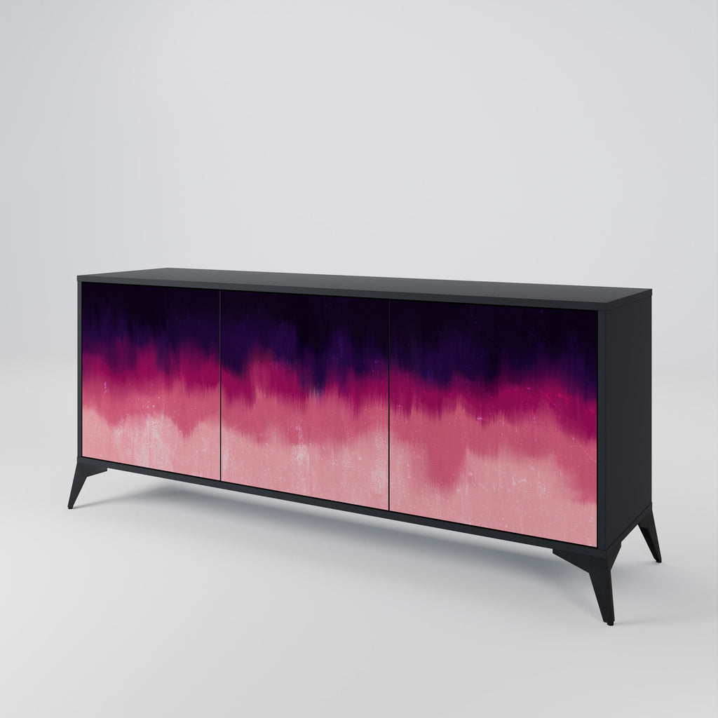 AURORA BOREALIS 3-Door Sideboard in Black Finish