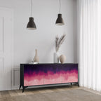 AURORA BOREALIS 3-Door Sideboard in Black Finish