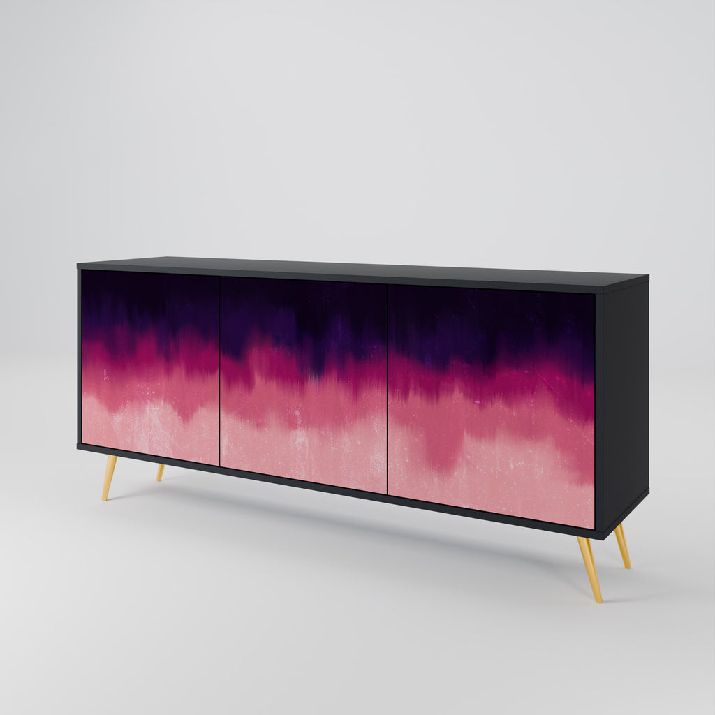 AURORA BOREALIS 3-Door Sideboard in Black Finish