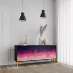 AURORA BOREALIS 3-Door Sideboard in Black Finish