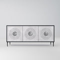 SOLID CIRCLES 3-Door Sideboard in Black Finish