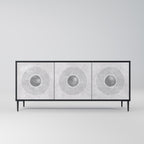 SOLID CIRCLES 3-Door Sideboard in Black Finish