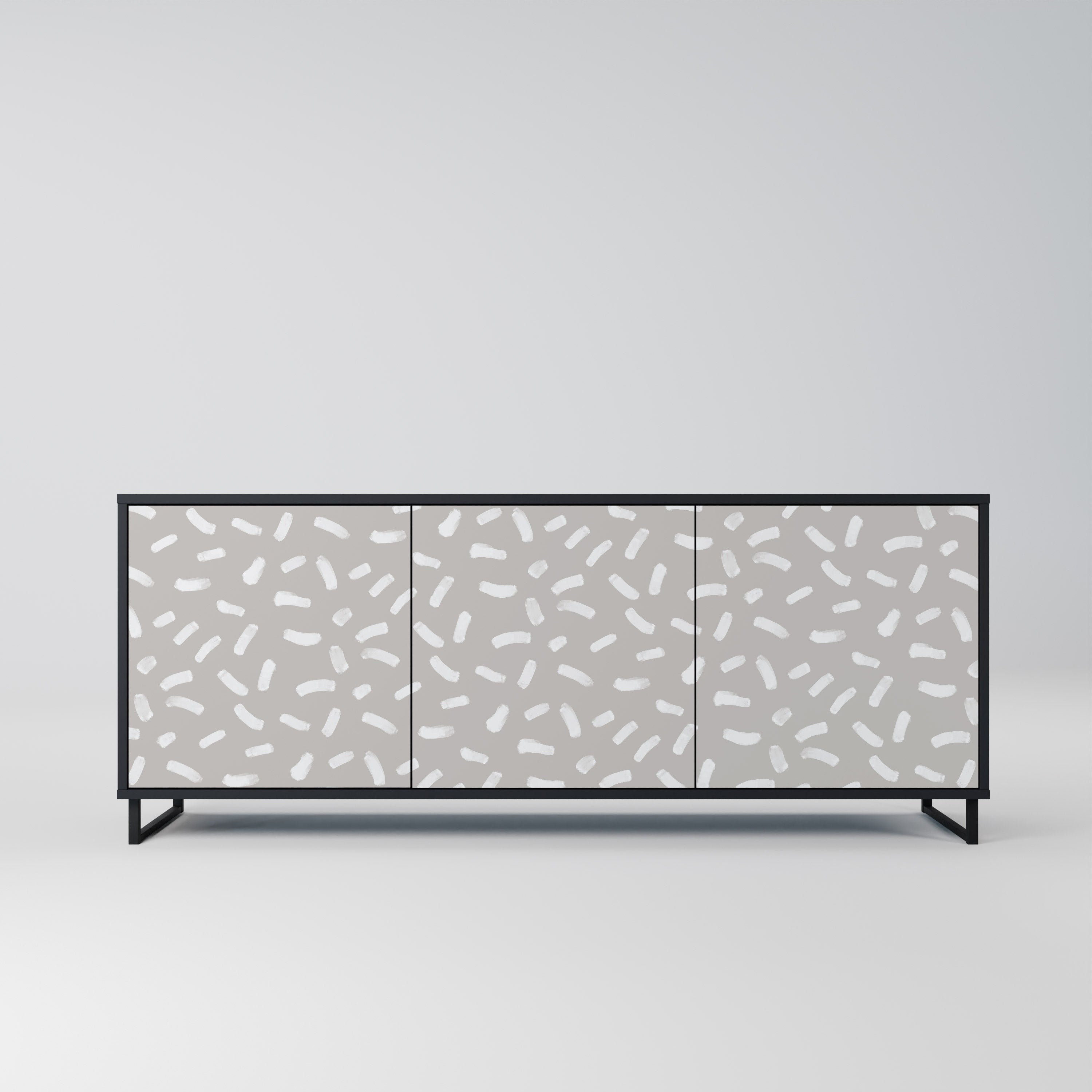 PASSING SECONDS 3-Door Sideboard in Black Finish