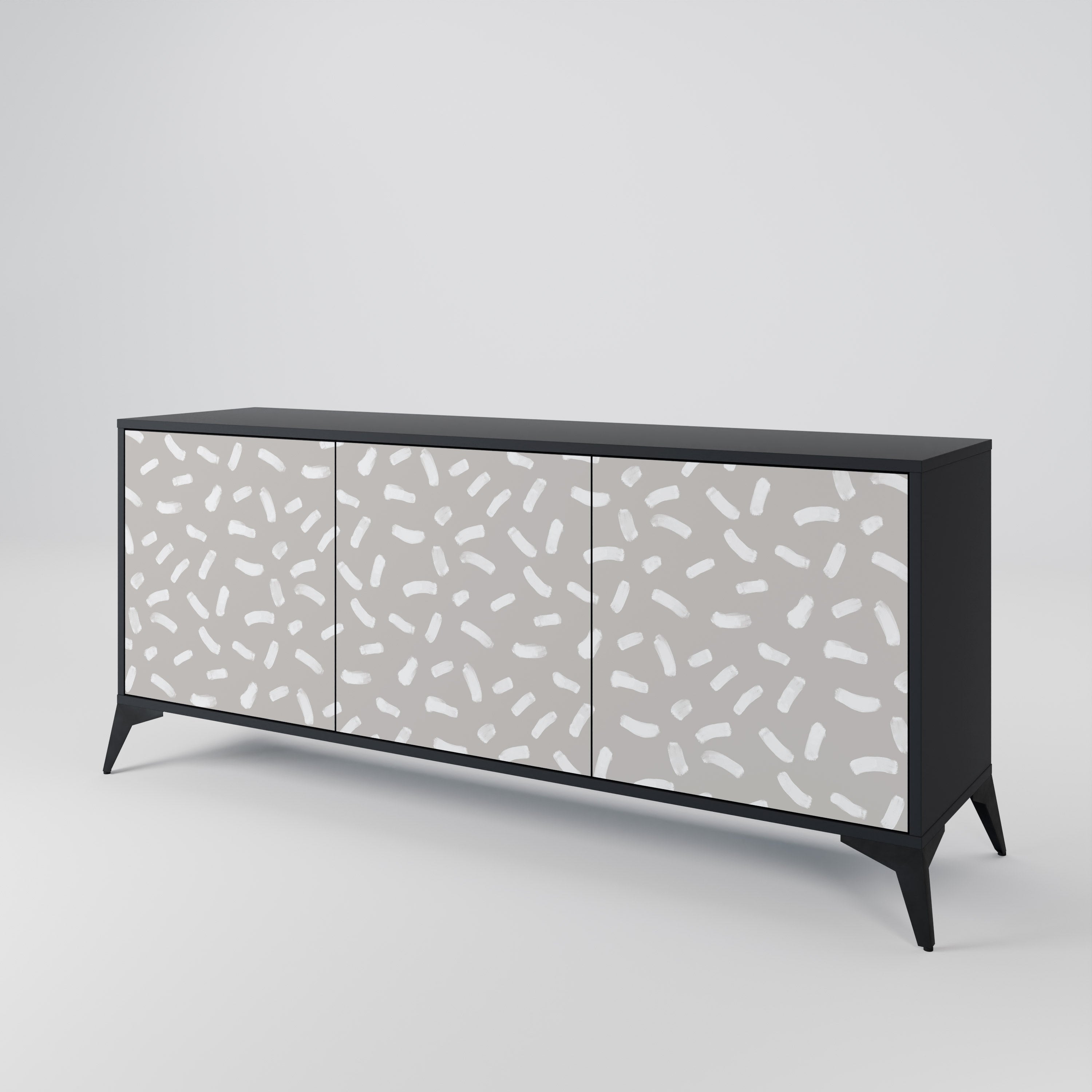 PASSING SECONDS 3-Door Sideboard in Black Finish