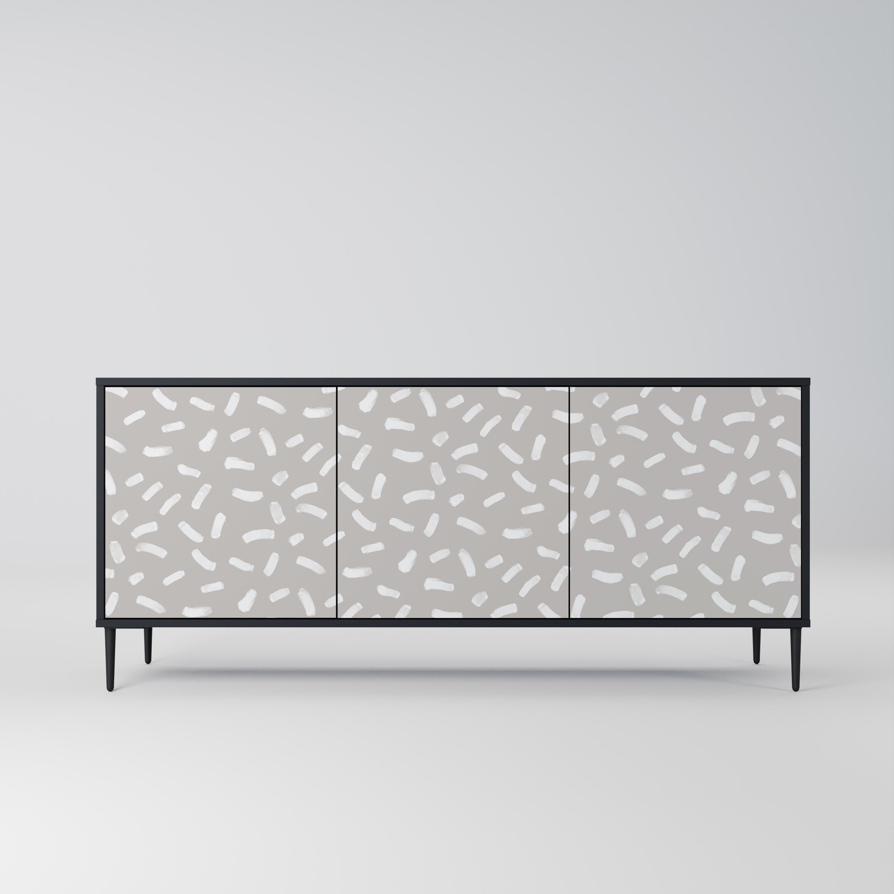 PASSING SECONDS 3-Door Sideboard in Black Finish