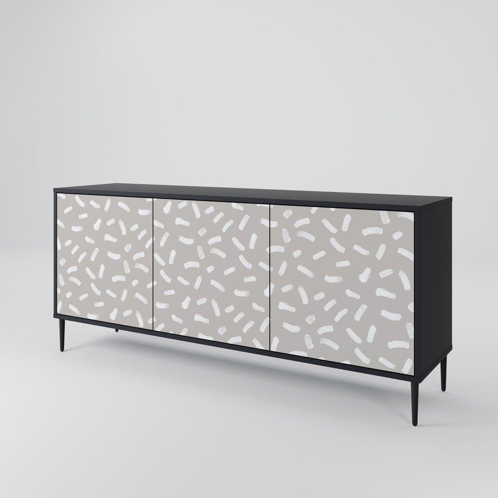 PASSING SECONDS 3-Door Sideboard in Black Finish
