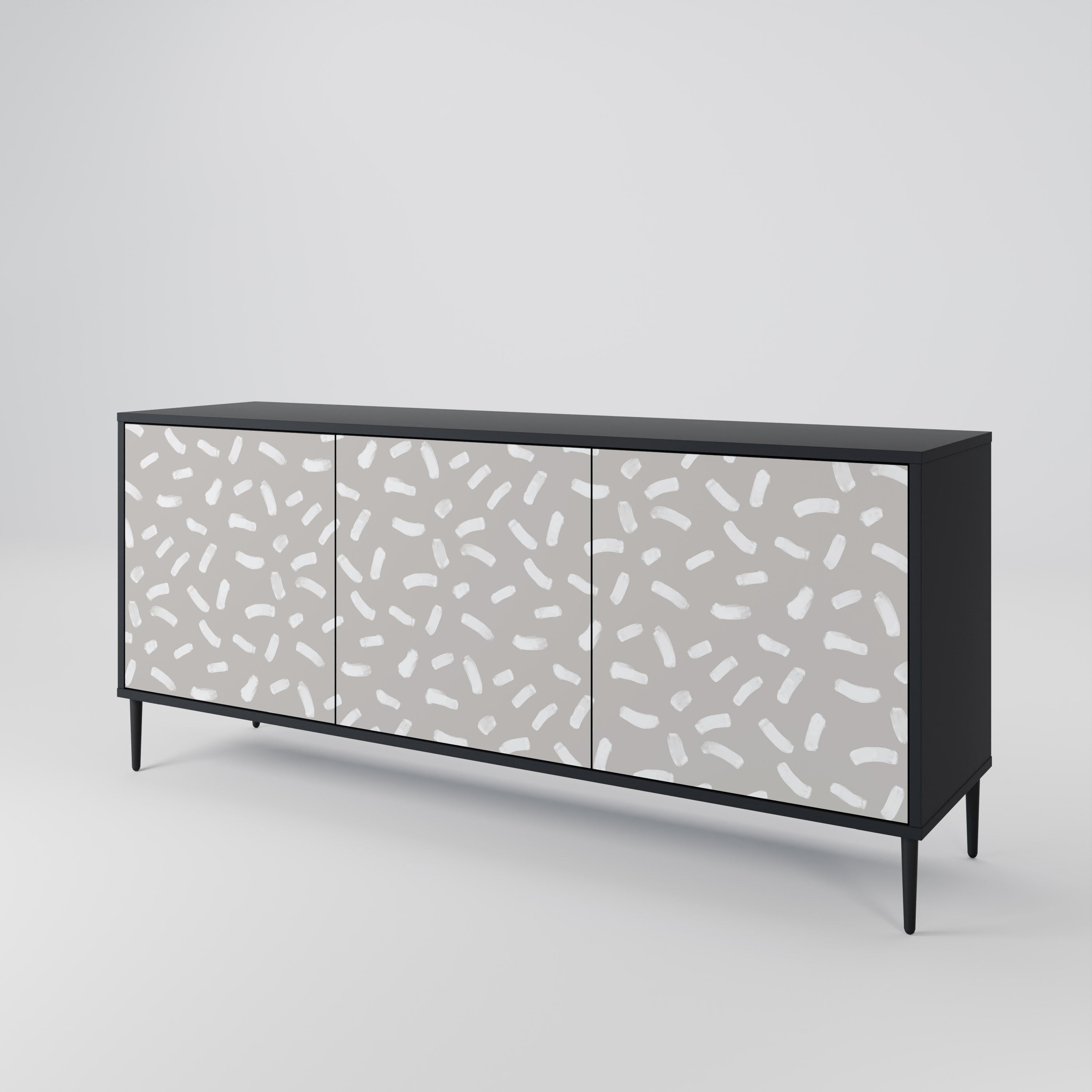 PASSING SECONDS 3-Door Sideboard in Black Finish
