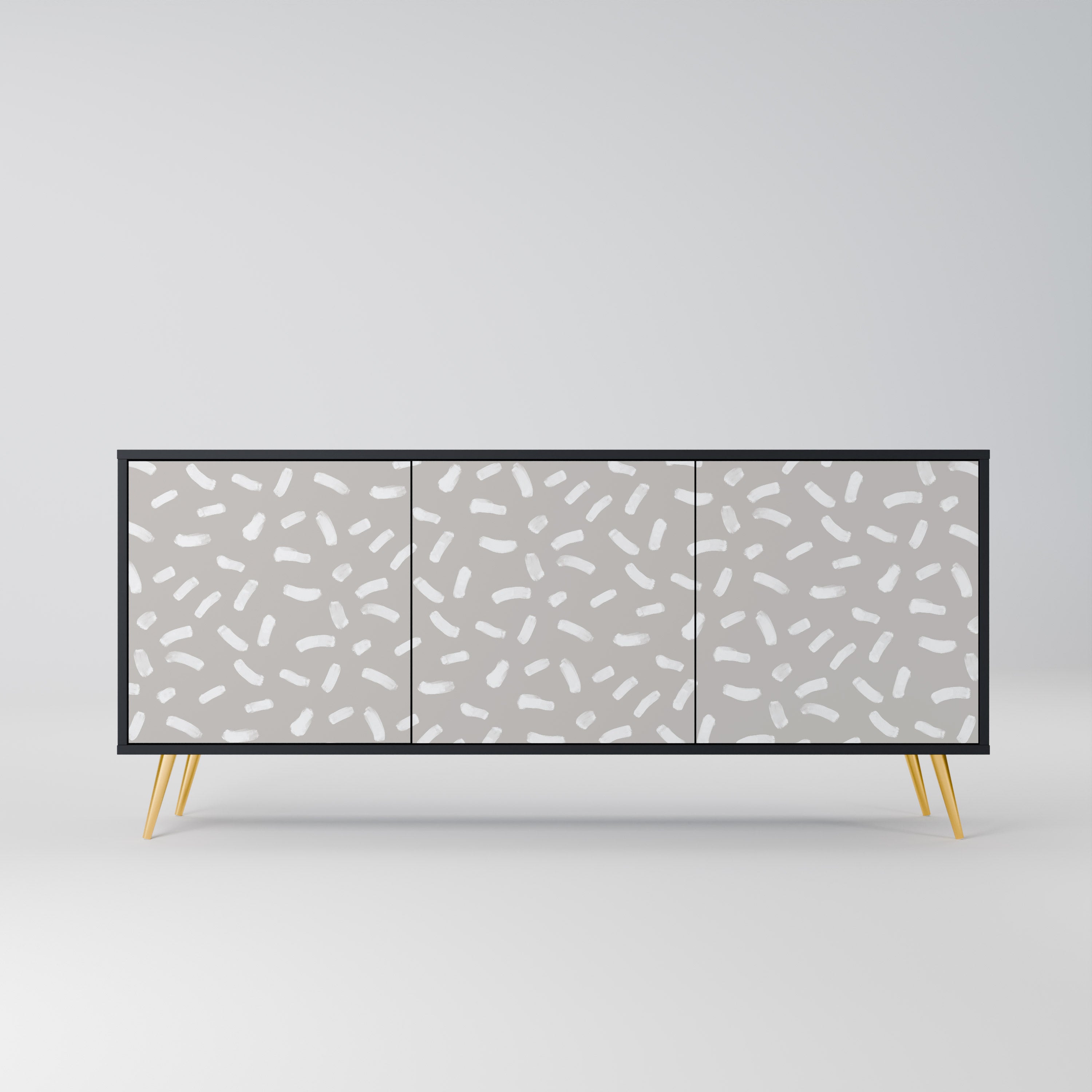PASSING SECONDS 3-Door Sideboard in Black Finish