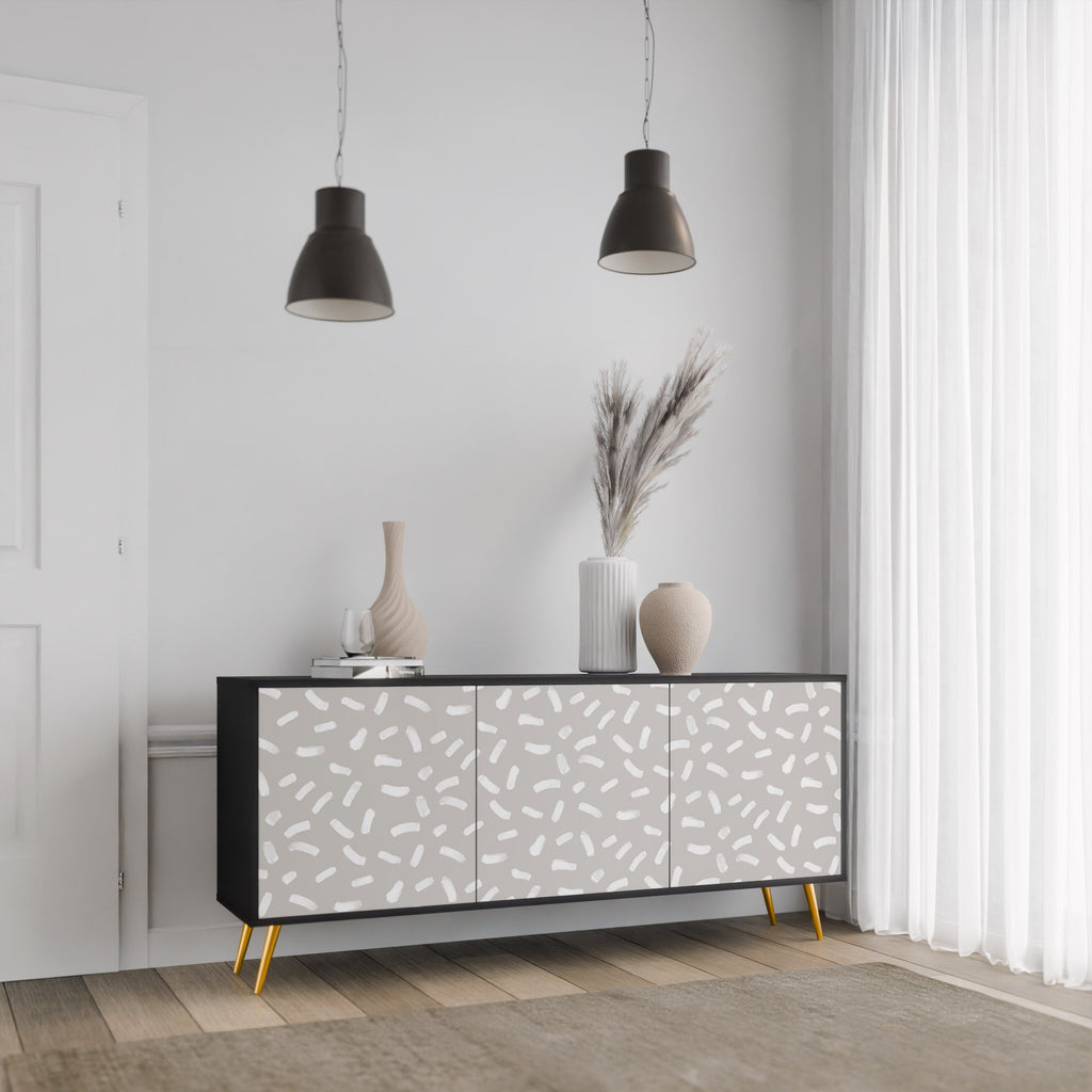 PASSING SECONDS 3-Door Sideboard in Black Finish