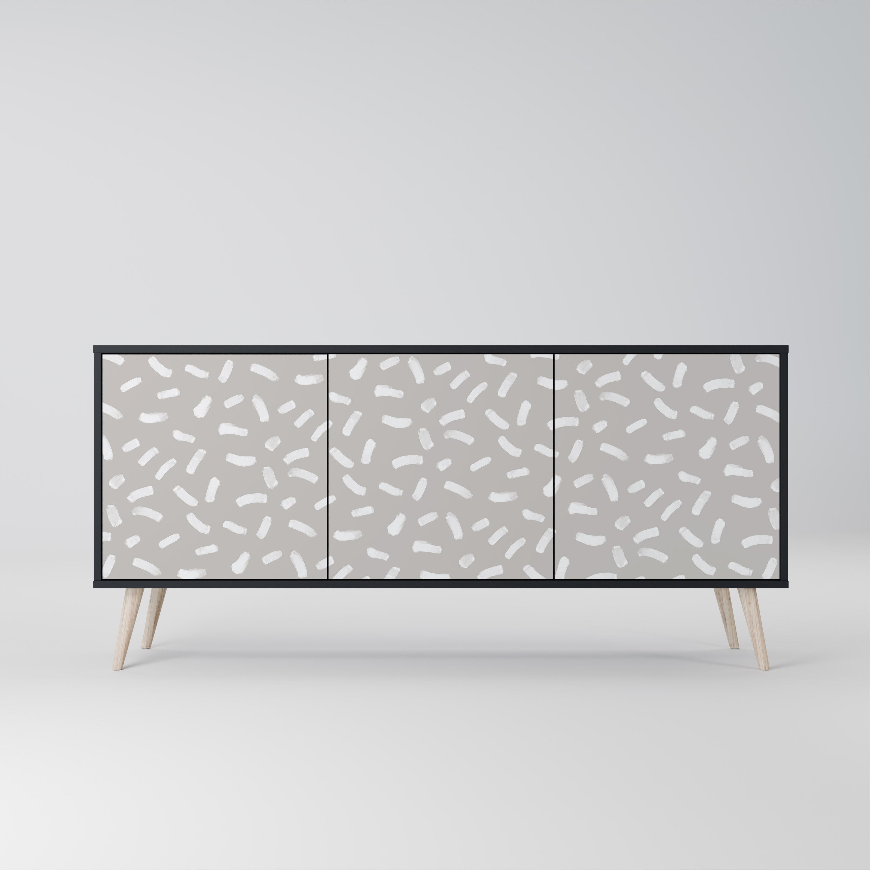 PASSING SECONDS 3-Door Sideboard in Black Finish