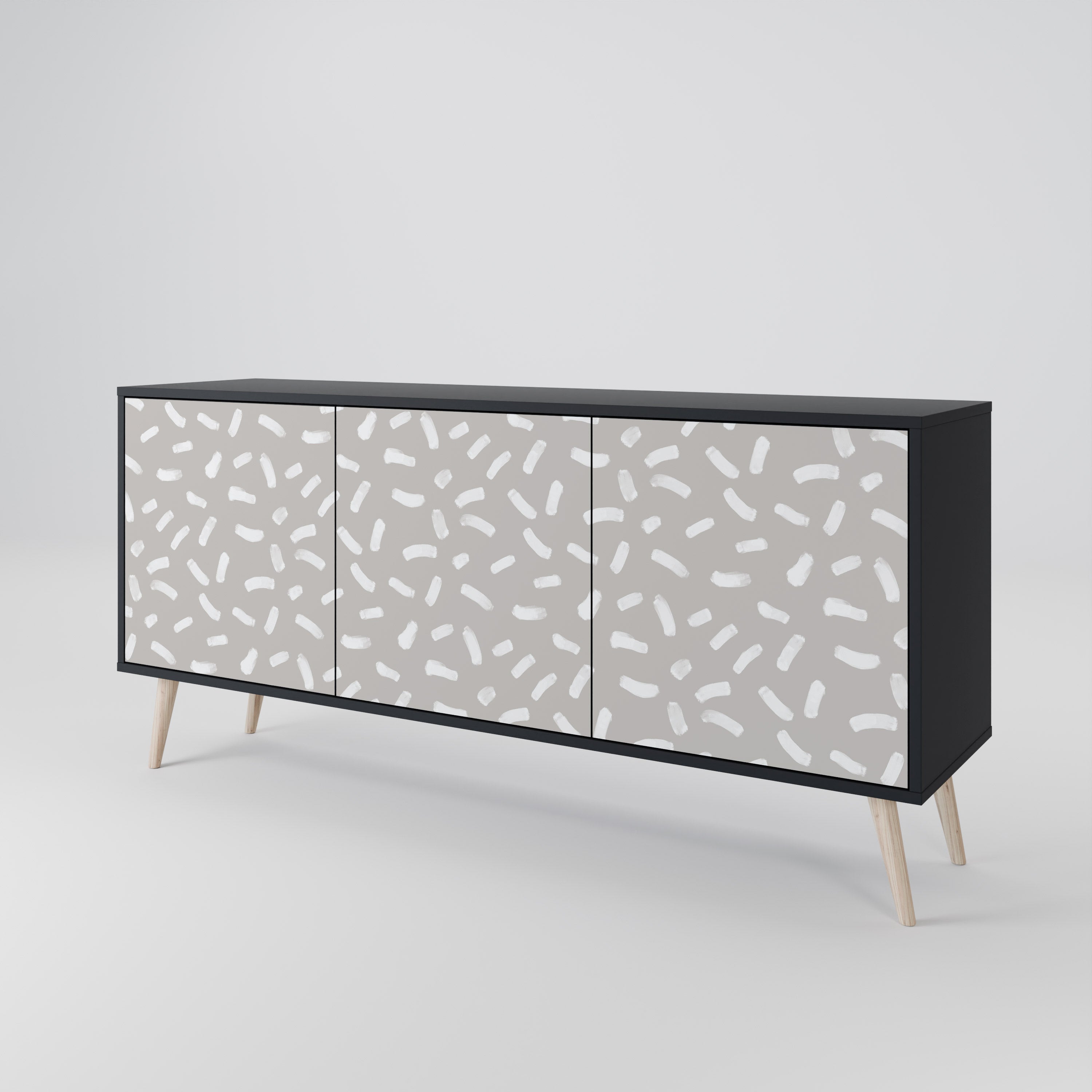 PASSING SECONDS 3-Door Sideboard in Black Finish