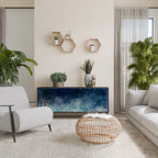 CELESTIAL FALL 3-Door Sideboard in Black Finish