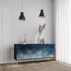 CELESTIAL FALL 3-Door Sideboard in Black Finish