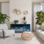 CELESTIAL FALL 3-Door Sideboard in Black Finish