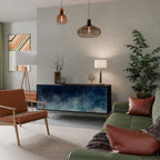 CELESTIAL FALL 3-Door Sideboard in Black Finish