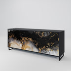 MARBLE OF TOMMORROW 3-Door Sideboard in Black Finish