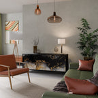 MARBLE OF TOMMORROW 3-Door Sideboard in Black Finish