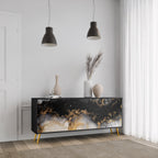 MARBLE OF TOMMORROW 3-Door Sideboard in Black Finish