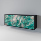 ABSTRACT ALCHEMY Aparador de 3 Portas em Acabamento Preto