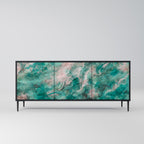 ABSTRACT ALCHEMY Aparador de 3 Portas em Acabamento Preto