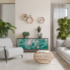 ABSTRACT ALCHEMY Aparador de 3 Portas em Acabamento Preto